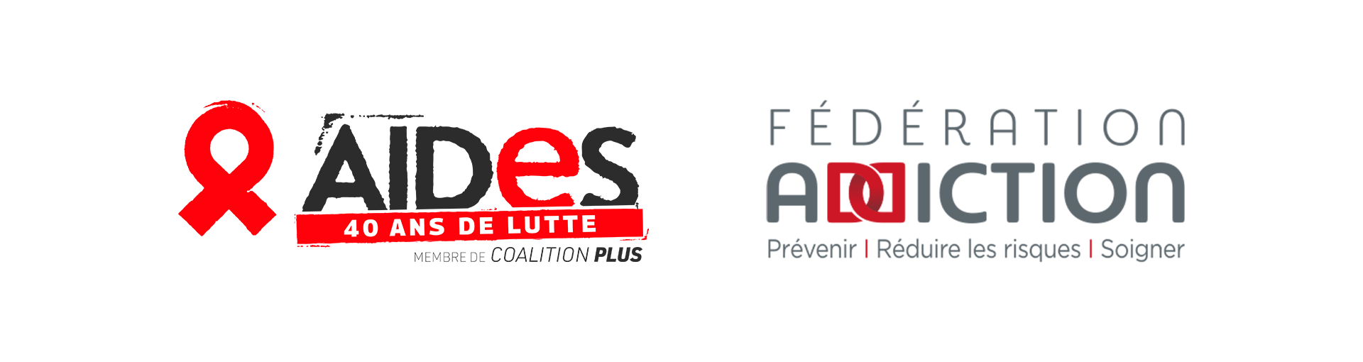 AIDES fédération addictions logos