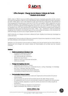 offre emploi CDD collecte fonds AIDES